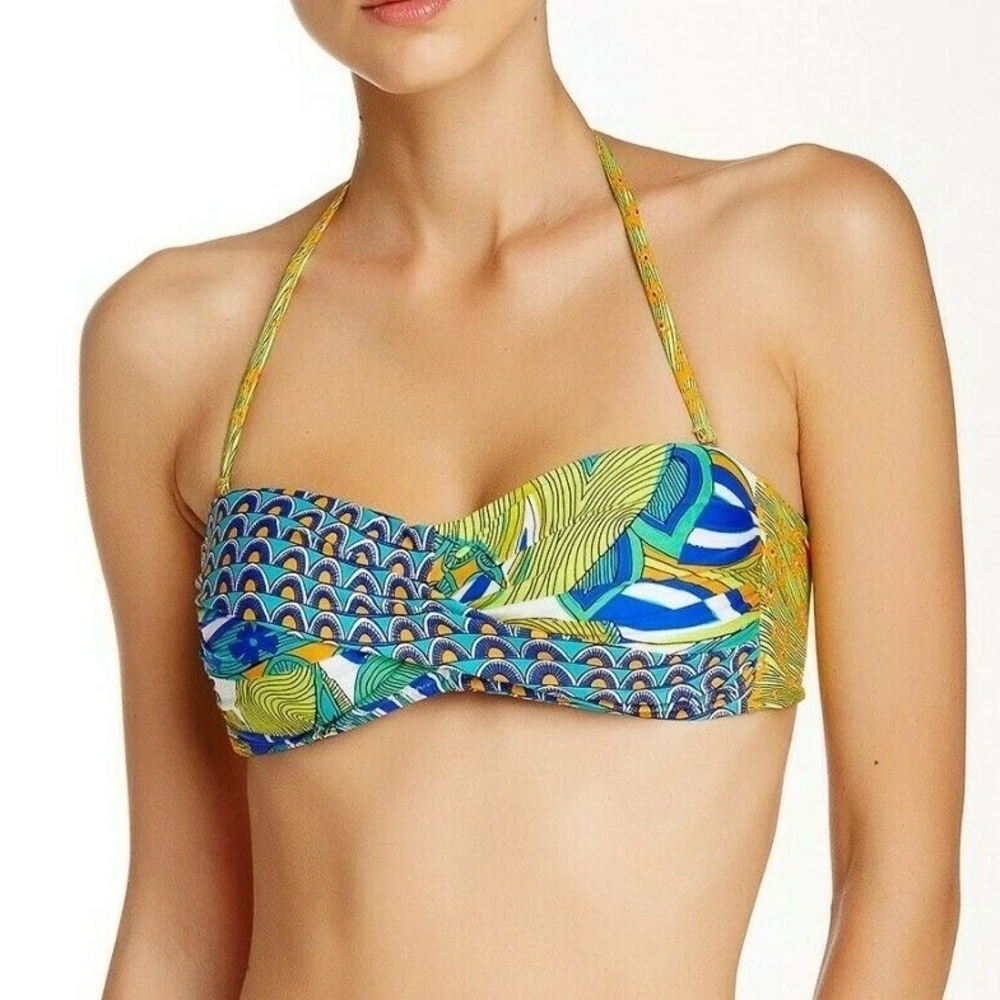 Trina Turk Amazonia Indigo Print Bikini Swim Set Size 10